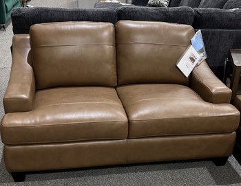 Merona Top Grain Leather Loveseat, Camel by Abbyson
