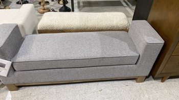 Cape Cod Queen Ottoman Bench, Gray