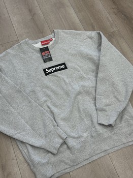 FW22 Supreme Box Logo Crewneck 'Heather Grey' • Pre-Owned [9214] - photo 3