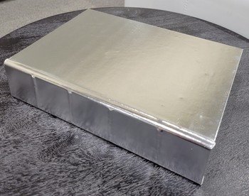 SILVER BOOK STORAGE BOX / LARGE