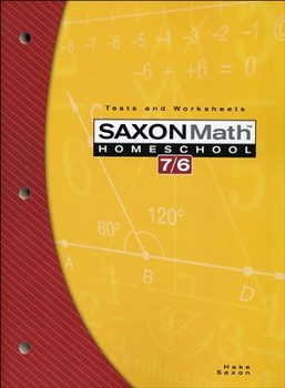 SAXON MATH 76 TESTS & WORKSHEETS