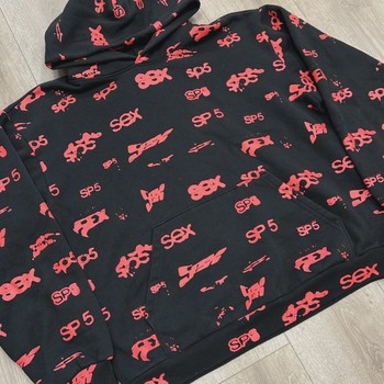 FW24 Sp5der Sex AOP Hoodie Black • Pre-Owned [3998] - view 7