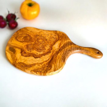 OLIVE WOOD HANDLED BOARD - LARGE