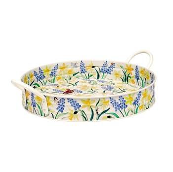 EMMA BRIDGEWATER LITTLE DAFFODILS LARGE HANDLED TRAY