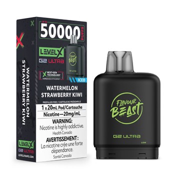 Level X Flavour Beast G2 Ultra 50K Pods Level X Flavour Beast G2 Ultra 50k - Watermelon Strawberry Kiwi Iced