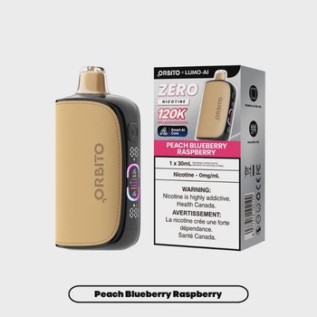 Orbito Lumo AI Zero Nicotine 120K - Peach Blueberry Raspberry
