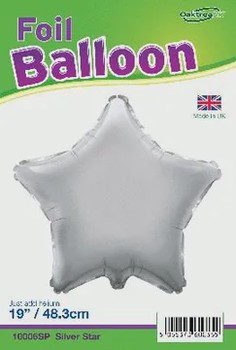 Oaktree - 19" Silver Star Packaged Balloon - 10006SP