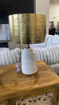 Concrete & Brass Table Lamp