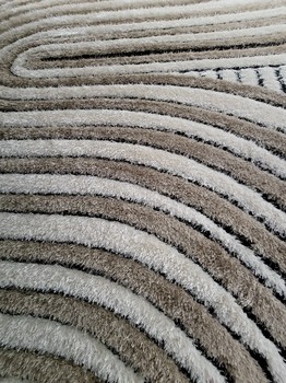 5D Shaggy Rug 6421 Cream 8x11
