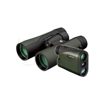 Vortex Crossfire HD 10x42 Binoculars & 1400 Laser Rangefinder Combo