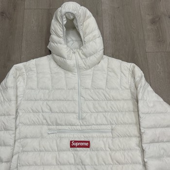 Supreme Micro Down Half Zip Hooded Pullover White • Pre-Owned [6544] - view 6