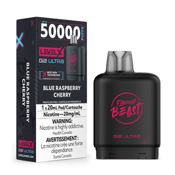 Level X Flavour Beast G2 Ultra 50K Pods Level X Flavour Beast G2 Ultra 50k - Blue Raspberry Cherry