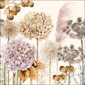 DRIED FLOWERS PAPER NAPKINS