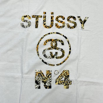 White Cheetah Stussy No. 4 T-Shirt - New - view 2