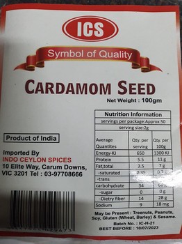 Ics Cardamom Seed 100gm