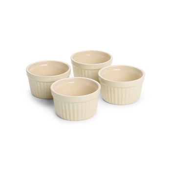 CLASSIC GLAZED CREAM 9CM RAMEKINS - SET OF 4