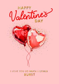 The Art File - Happy Valentine'S Day Heart Card - BMV05A