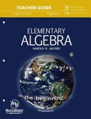 Elementary Algebra (Teacher Guide) — Harold Jacobs