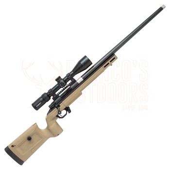 Howa 1500 Carbon Heavy Barrel 6.5CR + KRG Bravo FDE + Vortex Diamondback Tactical 6-24x50 FFP EBR-2C MOA