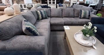 Silverton Pewter 2 pc Sectional w/ throw pillows