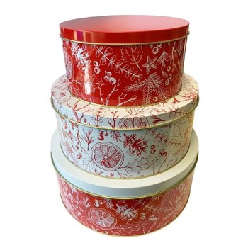 CHRISTMAS CAKE TIN - SINGLE