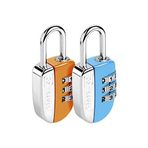 Go Travel - Mini Combi Twin Padlocks (Blue/Orange) - 331.101