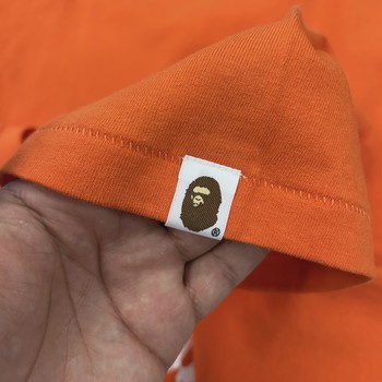 SS23 BAPE Brush College Tee Orange • Brand New [7914] - view 6