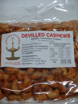 Austlanka Devilled Cashews 200g