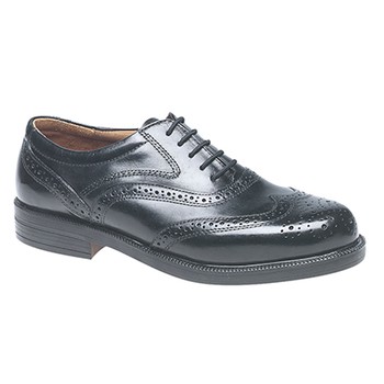 Scimitar Wing Cap Brogue Oxford Shoes - M963 - Black