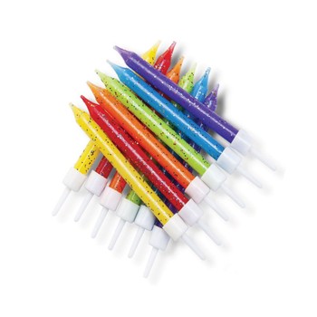 CANDLES RAINBOW GLITTER MIX