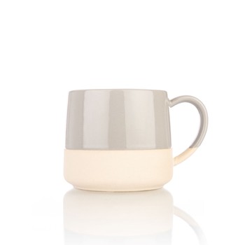 DIPPED GREY GLAZED STONEWARE MUG