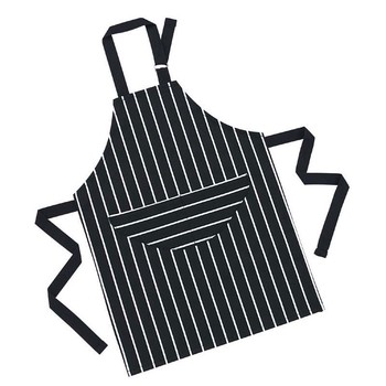 CHILD'S NAVY STRIPE COTTON APRON
