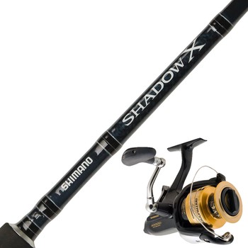 Shimano Shadow X Fishing Rod & Shimano Baitrunner 8000D Reel Combo