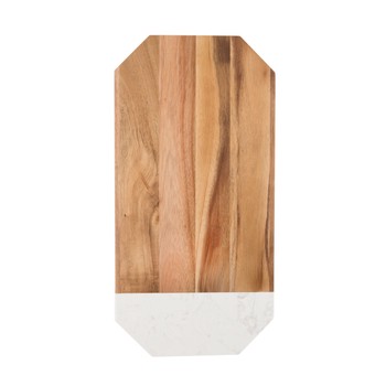 KITCHEN PANTRY ACACIA AND MARBLE SERVING BOARD