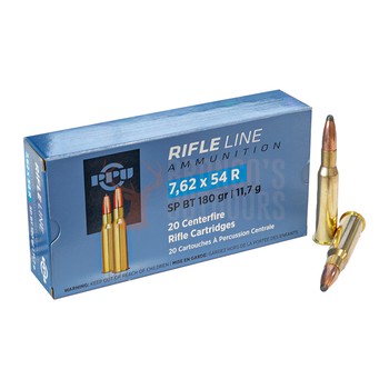 PPU Rifle line ammunition 7.62x54R SP BT 180gr