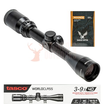 Tasco World Class 3-9x40 + Weaver Rings