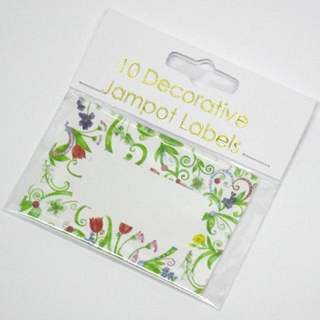 JAM POT LABELS - FLORAL DESIGN  (PACK/25)