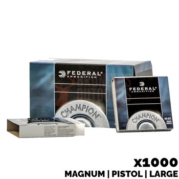 Federal large magnum pistol primers x 1000