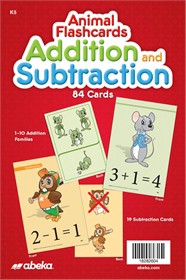 Used Abeka Animal Flashcards Addition and Subtraction