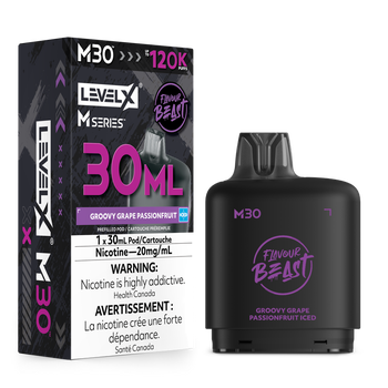 Level X Flavour Beast M30 120K Pod - Groovy Grape Passionfruit Iced