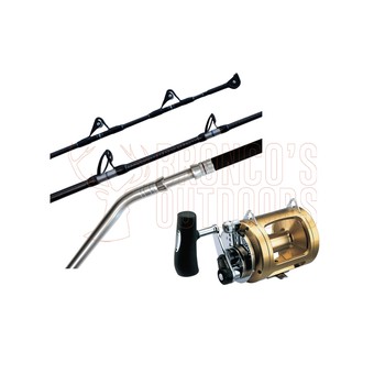 Shimano Status Bluewater Game 5'6" 24-37kg Bent Butt Roller Tip + Tiagra 50WLRS Rod & Reel Combo