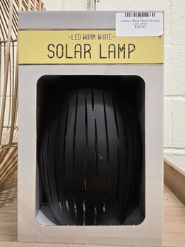Outdoor Black Metal Hanging LED Lamp