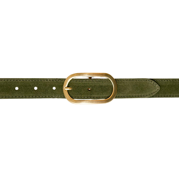 Luna bold belt - Moss green gold