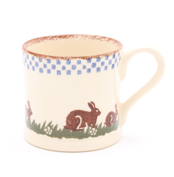 BRIXTON POTTERY SMALL MUG - RABBITS