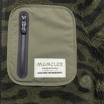SS23 Moncler x Salehe Bembury Teddy Zip-Up Sweatshirt Dark Green Pre-Owned - view 2