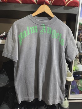 Palm Angels Tee Green logo Sz S • Pre-Owned [8462] - view 2