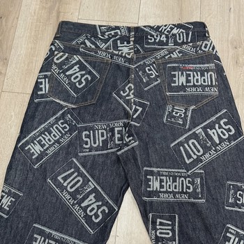 Supreme License Plate Baggy Jean Rigid Indigo • Pre-Owned [3995] - view 10
