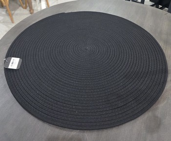 24" Round  Placemat Black