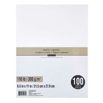 White Gold 8.5 x 11 Shimmer Cardstock Paper by Recollections™, 100 Sheets