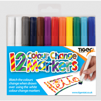Tiger - 12 Colour Change Markers 302539